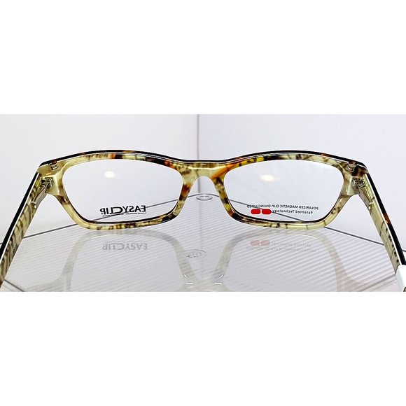 Kids EasyClip Brown Orange Tortoise Frames Green Camo Interior w/ Sunglasses - Picture 7 of 12